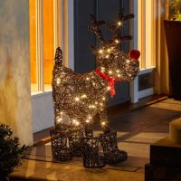 Three Kings 80 LED Sparkly Rudolph