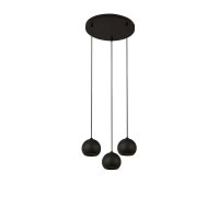 Searchlight Eindhoven 3 Light Matt Black Multi Drop Pendant