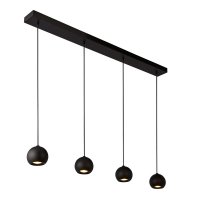 Searchlight Eindhoven 4 Light Matt Black Bar Pendant