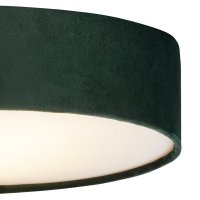 Searchlight Drum 2 2Lt Velvet Flush, Green Shade