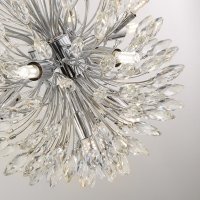 Searchlight Peacock 14Lt Pendant With Crystal