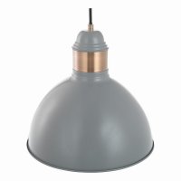 Frederick 1 Light Single Pendant Grey Satin Copper