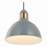 Frederick 1 Light Single Pendant Grey Satin Copper