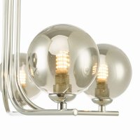 Cradle 5 Light Semi Flush Polished Chrome Smoked Glass