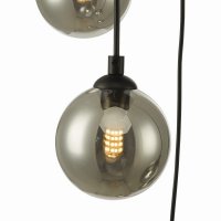 Federico 5 Light Cluster Pendant Black Smoked Glass