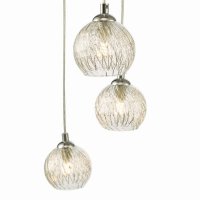 Federico 5 Light Cluster Pendant Polished Chrome Clear/Wire Gl