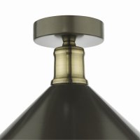 Jalen 1 Light Flush Graphite Antique Brass