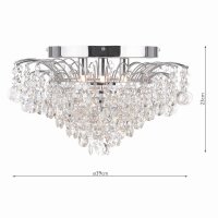 Kiruna 3lt Flush Crystal & Polished Chrome