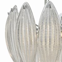 Maeve 6 Light Pendant Polished Chrome Textured Glass