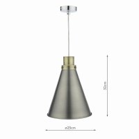 Potter Easy Fit Pendant Antique Chrome