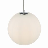 Ryce Pendant Polished Chrome Opal Glass