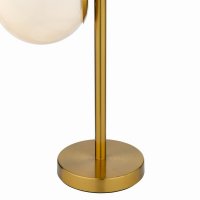 Bombazine 2 Light Table Lamp Natural Brass Opal Glass