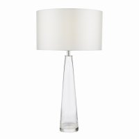 Samara 1 Light Table Lamp Clear Glass Base Only