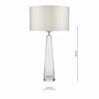 Samara 1 Light Table Lamp Clear Glass Base Only