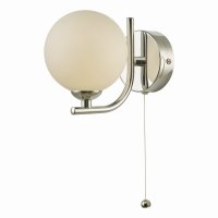 Cradle 1 Light Wall Light Polished Chrome Opal Glass