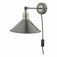 Jalen 1 Light Wall Light Graphite Antique Brass