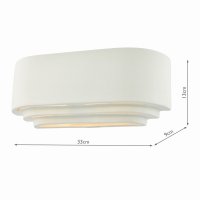 Lando 1 Light Wall Washer White