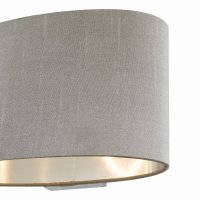 Melody Wall Light With Oval Grey Shade