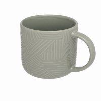 Siip Fundamental Embossed Abstract Mug - Grey