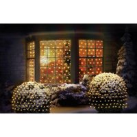 Premier Decorations 1.7 x 1.2M Multi-Action Net Light with 180 LED - Warm White