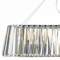 Dar Cecilia 3 Light G9 Oval Linear Pendant Bar