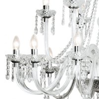 Dar Katie 18 Light Chandelier Dual Mount Acrylic Glass