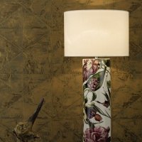 Dar Elana Ceramic Table Lamp Tropical Print (Base Only)