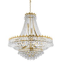 Searchlight Versailles- 13 Light (Dia 82cm) Clear Crystal Chandelier Gold Frame