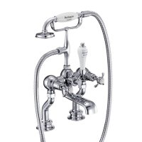 Burlington Anglesey Regent Quarter Turn Deck Mounted Bath/Shower Mixer - White