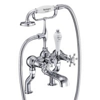 Burlington Birkenhead Quarter Turn Deck Mounted Bath/Shower Mixer - White