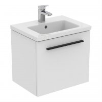 Ideal Standard i.life S Compact Wall Hung 50cm 1 Drawer Matt White Vanity Unit