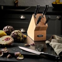 Sabatier & Stellar IS Range 5 Piece Knife Block Set - Wood