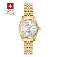 Jacques du Manoir | Swiss-made Ladies Inspiration Gold Plated Bracelet Watch