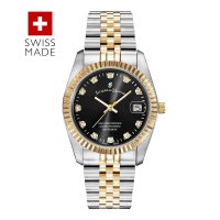 Jacques du Manoir | Swiss-made Ladies Inspiration Silver & Gold Plated Bracelet Watch