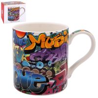 Graffiti Love Music Fine China Novelty Mug - Boxed - Lesser & Pavey