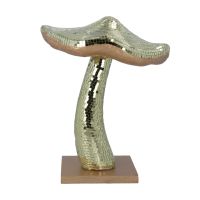 Gold Mirror Toadstool Ornament Decoration 31cm - Gisela Graham