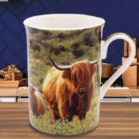 Highland Cow & Calf Fine China Mug - Boxed - Lesser & Pavey