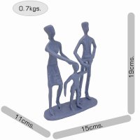 FAMILY 3 OUTING Elur Iron Figurine 19cm Grey Shimmer