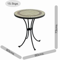 HENLEY 60cm Bistro Table with 2 SAN REMO Chairs Set