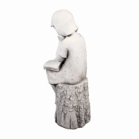 Solstice Sculptures Julie Reading Girl 86cm - White Stone Effect