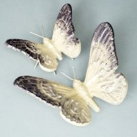 Tilnar Art Brushed Silver Butterfly Small - 13.5 cm