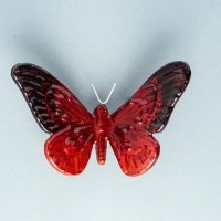 Tilner Art Brushed Red Butterfly Small - 13.5cm