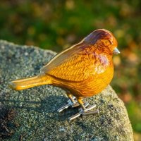 Tilnar Art Brushed Gold Bird - 12.5 cm