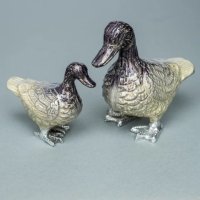 Tilnar Art Brushed Silver Duck Small - 9 cm