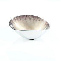 Tilnar Art Brushed Silver Oval Bowl Small - 16cm