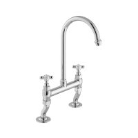 Booth & Co. Axbridge Cross Bridge Kitchen Mixer - Chrome