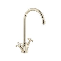 Booth & Co. Axbridge Cross Mono Kitchen Mixer - Nickel