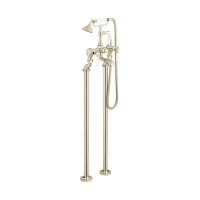 Booth & Co. Axbridge Lever Floor Standing Bath Shower Mixer - Nickel