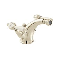 Booth & Co. Axbridge Lever Mono Bidet Mixer with Pop-Up Waste - Nickel