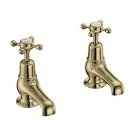 Burlington Claremont Quarter Turn Cloakroom Taps - Gold